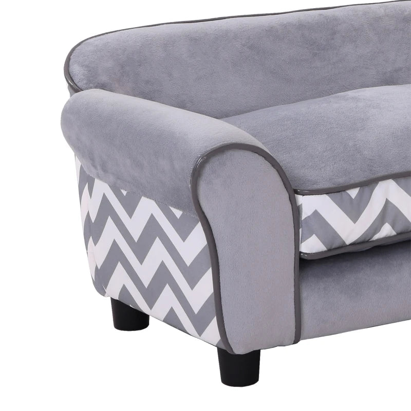 Pooch Squad Velvet-Feel Small Dog Pet Bed - Grey