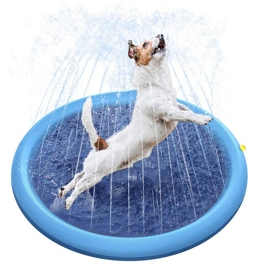 Pet Sprinkler Pad Play Cooling Mat Swimming Pool Inflatable Water Spray Pad Mat Tub Summer Cool Dog Bathtub for Dogs 100*100cm