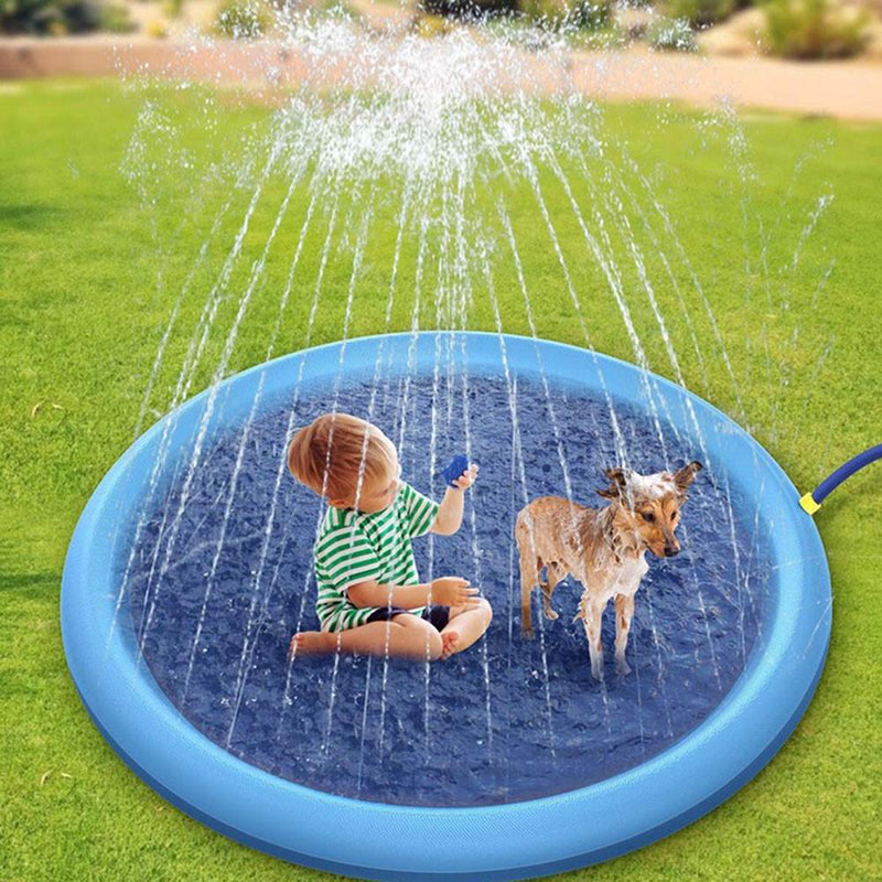 Pet Sprinkler Pad Play Cooling Mat Swimming Pool Inflatable Water Spray Pad Mat Tub Summer Cool Dog Bathtub for Dogs 100*100cm