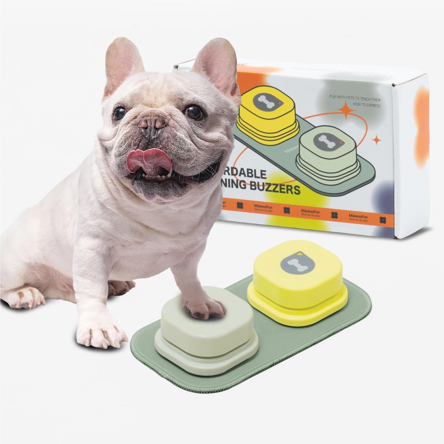 Dog Button Record Talking Pet Communication, Voice activated Training Interactive Bell