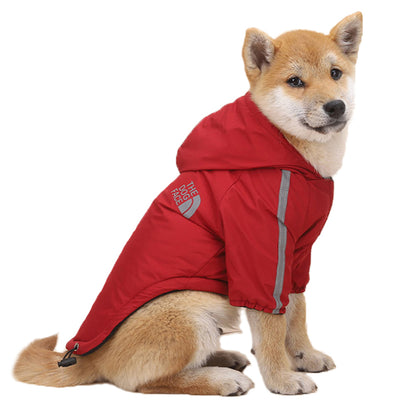 Waterproof Dogs Reflective Pet Coat For Small Medium Dogs Winter Warm Fleece Dog Puppy Raincoat